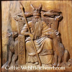 Hölzerne Wanddekoration Odin -Mittelalter Welt hoelzerne wanddekoration odin 2