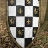 Epic Armoury LARP Checkered Schild Weiß / Schwarz / Gold
