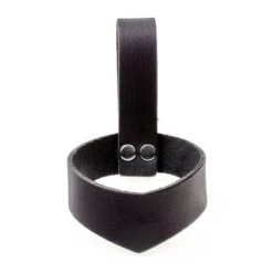 Leder Trinkhornhalter 0,05-0,1L, Schwarz