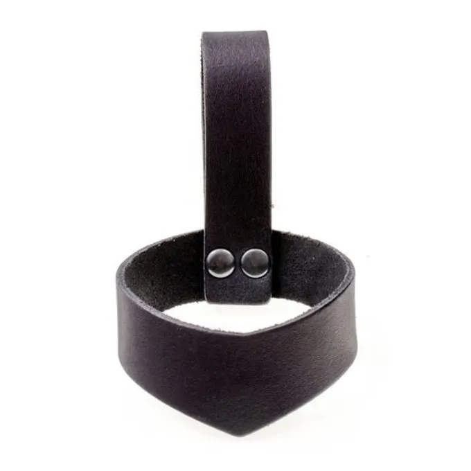 Leder Trinkhornhalter 0,4 - 0,5 L, Schwarz 2 Leder Trinkhornhalter 0,4 - 0,5 L, Schwarz – Bild 2