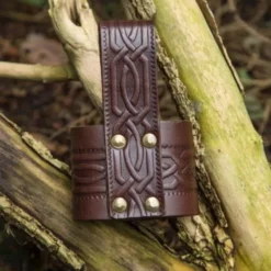 Epic Armoury Leder Trinkhornhalter Edda, Braun -Mittelalter Welt leder trinkhornhalter edda braun 3