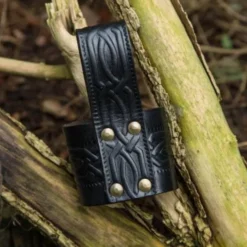 Epic Armoury Leder Trinkhornhalter Edda, Schwarz -Mittelalter Welt leder trinkhornhalter edda schwarz 3