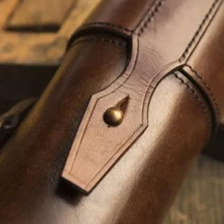 Mittelalter Welt -Mittelalter Welt lederrolle oder flaschenhalter braun 1