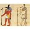 Papyrus Färbenden Platte ägyptischer Gott Anubis