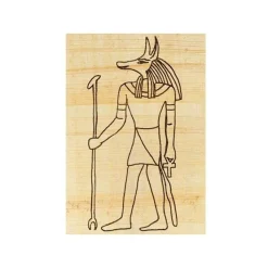Papyrus Färbenden Platte ägyptischer Gott Anubis -Mittelalter Welt papyrus faerbenden platte aegyptischer gott anubis 2