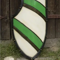 Epic Armoury Ritter Schild, Grün / Weiß, LARP Schild