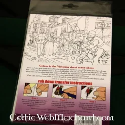 Rubbelbild Mit Panorama Viktorianische Straße -Mittelalter Welt rubbelbild mit panorama viktorianische strasse 2