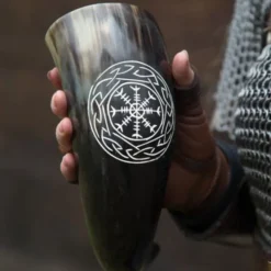 Epic Armoury Viking Trinkhorn Aegisjalmur, Licht -Mittelalter Welt viking trinkhorn aegisjalmur licht 5